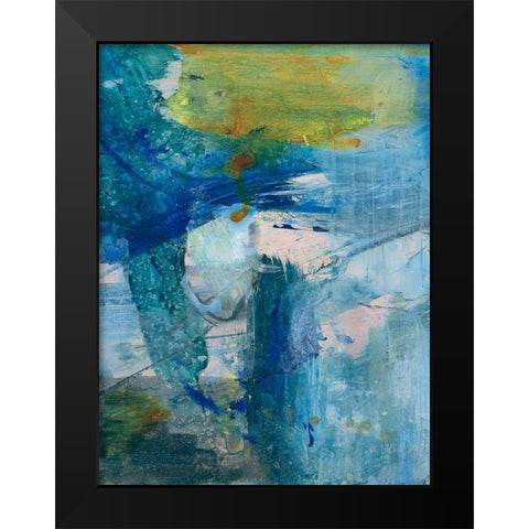 Spring Winds III Black Modern Wood Framed Art Print by Combs, Joyce