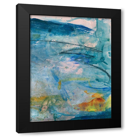 Spring Winds V Black Modern Wood Framed Art Print with Double Matting by Combs, Joyce