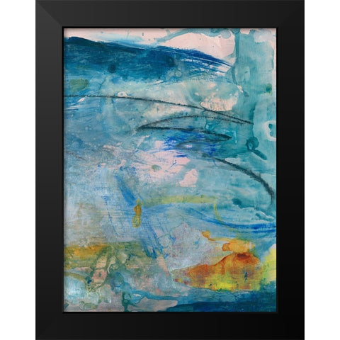 Spring Winds V Black Modern Wood Framed Art Print by Combs, Joyce