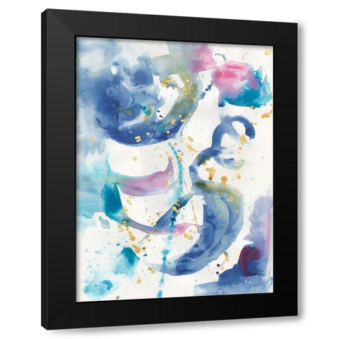 Fiesta I Black Modern Wood Framed Art Print by Combs, Joyce