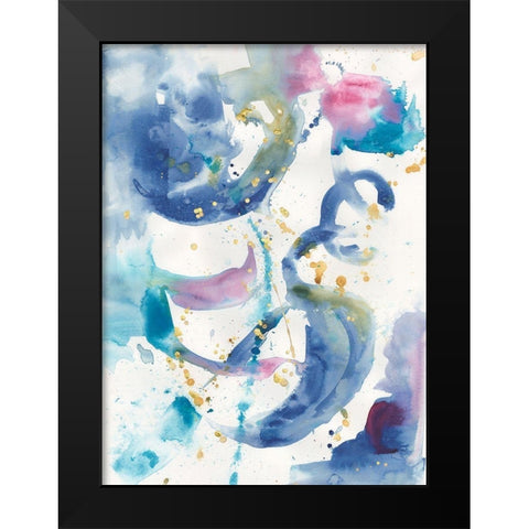 Fiesta I Black Modern Wood Framed Art Print by Combs, Joyce