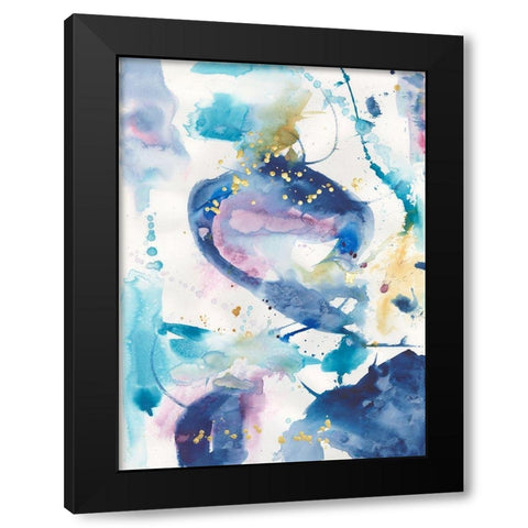 Fiesta II Black Modern Wood Framed Art Print by Combs, Joyce
