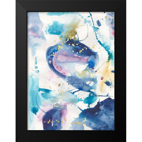Fiesta II Black Modern Wood Framed Art Print by Combs, Joyce