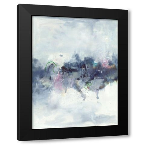 Birds I Black Modern Wood Framed Art Print with Double Matting by Combs, Joyce