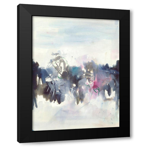 Birds II Black Modern Wood Framed Art Print by Combs, Joyce