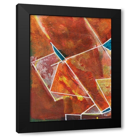 Primary Connection II Black Modern Wood Framed Art Print with Double Matting by Combs, Joyce