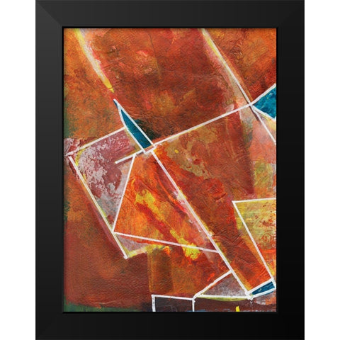 Primary Connection II Black Modern Wood Framed Art Print by Combs, Joyce