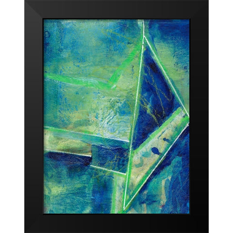 Geometric in Cool II Black Modern Wood Framed Art Print by Combs, Joyce