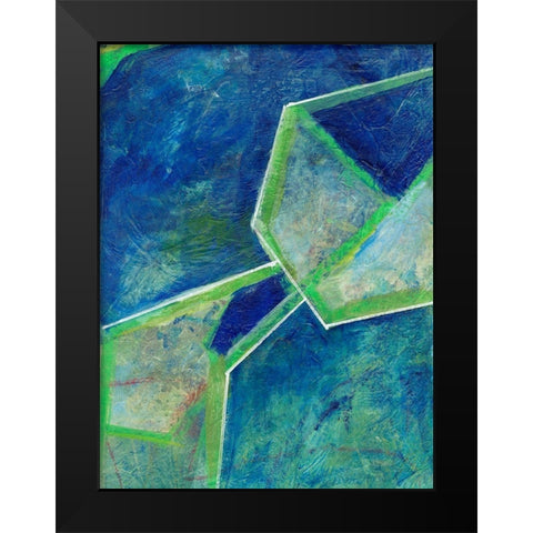 Geometric in Cool III Black Modern Wood Framed Art Print by Combs, Joyce