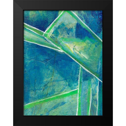 Geometric in Cool IV Black Modern Wood Framed Art Print by Combs, Joyce