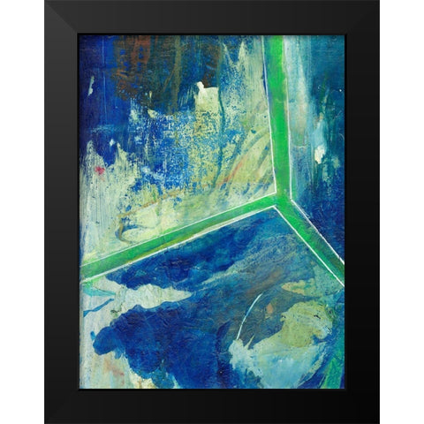 Geometric in Cool VI Black Modern Wood Framed Art Print by Combs, Joyce