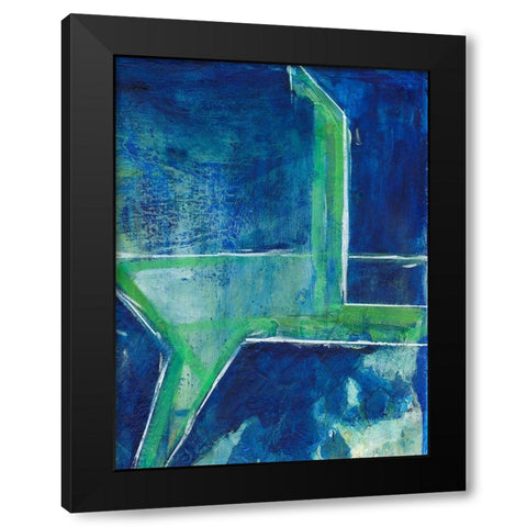 Geometric in Cool VIII Black Modern Wood Framed Art Print by Combs, Joyce