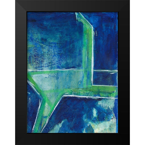 Geometric in Cool VIII Black Modern Wood Framed Art Print by Combs, Joyce