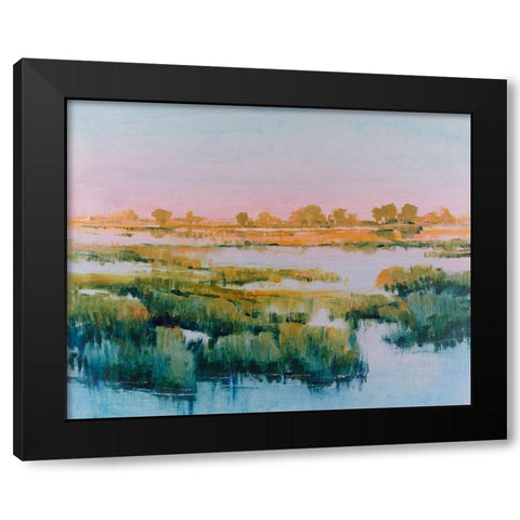 Marshland View I Black Modern Wood Framed Art Print with Double Matting by OToole, Tim