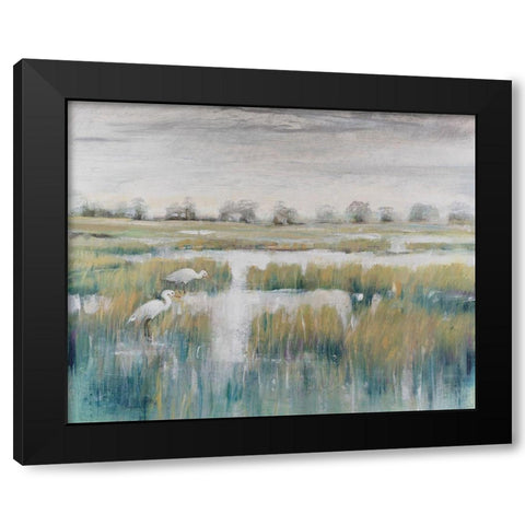 Marshland View V Black Modern Wood Framed Art Print with Double Matting by OToole, Tim