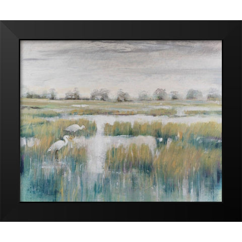 Marshland View V Black Modern Wood Framed Art Print by OToole, Tim