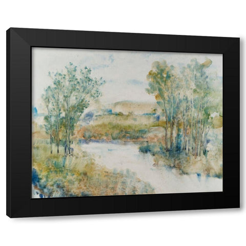 Trees on the Creek I Black Modern Wood Framed Art Print by OToole, Tim