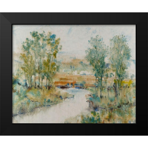 Trees on the Creek II Black Modern Wood Framed Art Print by OToole, Tim