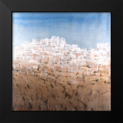 Hilltop Village I Black Modern Wood Framed Art Print by OToole, Tim