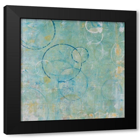 Spherical Link II Black Modern Wood Framed Art Print with Double Matting by OToole, Tim