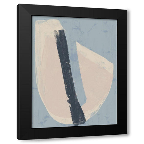 Paper Slice II Black Modern Wood Framed Art Print by Vess, June Erica
