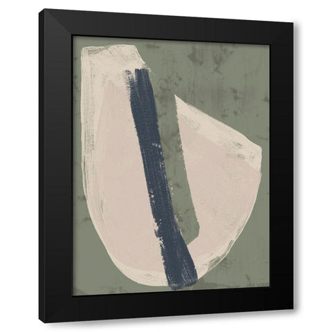 Paper Slice IV Black Modern Wood Framed Art Print by Vess, June Erica