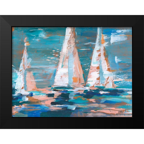 Pop Regatta II Black Modern Wood Framed Art Print by Harper, Ethan