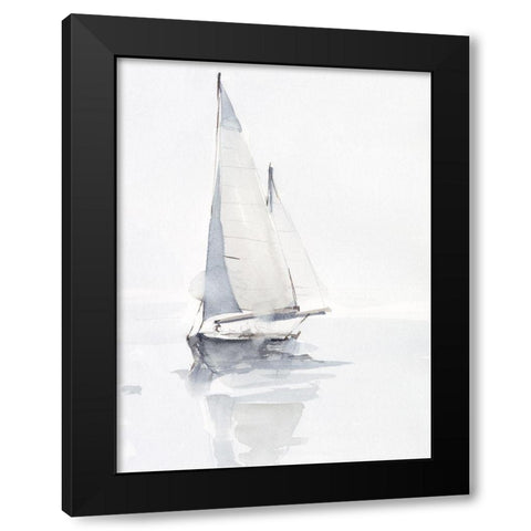 Misty Harbor II Black Modern Wood Framed Art Print with Double Matting by Harper, Ethan
