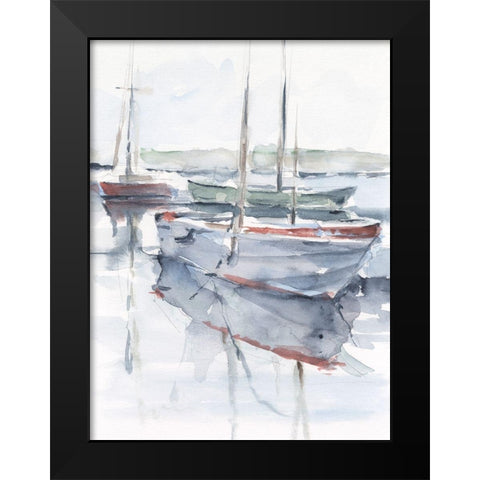 Watercolor Harbor Study I Black Modern Wood Framed Art Print by Harper, Ethan