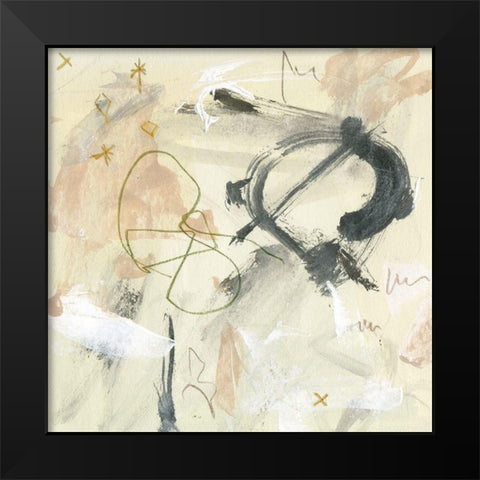 Winking Stars IV Black Modern Wood Framed Art Print by Wang, Melissa