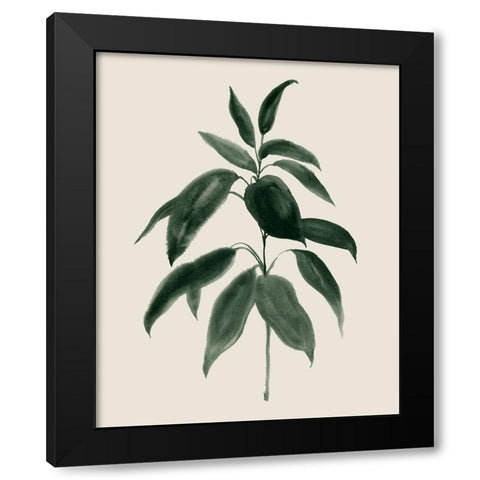 Soft Greenery II Black Modern Wood Framed Art Print by Popp, Grace