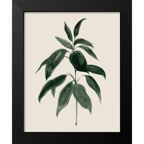 Soft Greenery II Black Modern Wood Framed Art Print by Popp, Grace