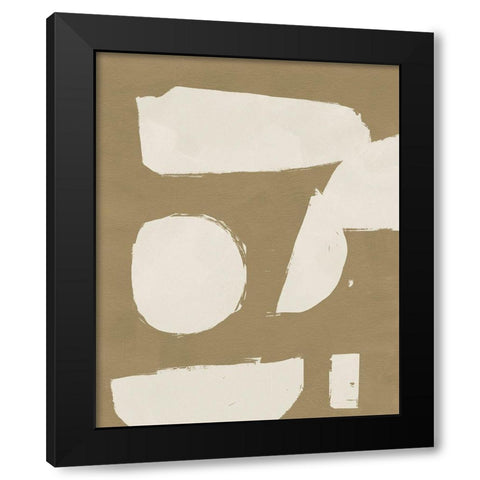 Chunky Abstract I Black Modern Wood Framed Art Print with Double Matting by Green, Jacob