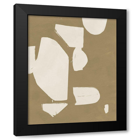 Chunky Abstract II Black Modern Wood Framed Art Print by Green, Jacob