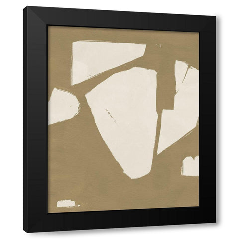 Chunky Abstract III Black Modern Wood Framed Art Print with Double Matting by Green, Jacob