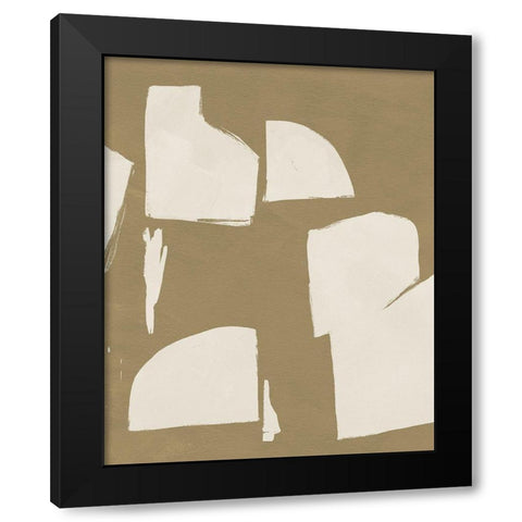 Chunky Abstract IV Black Modern Wood Framed Art Print with Double Matting by Green, Jacob