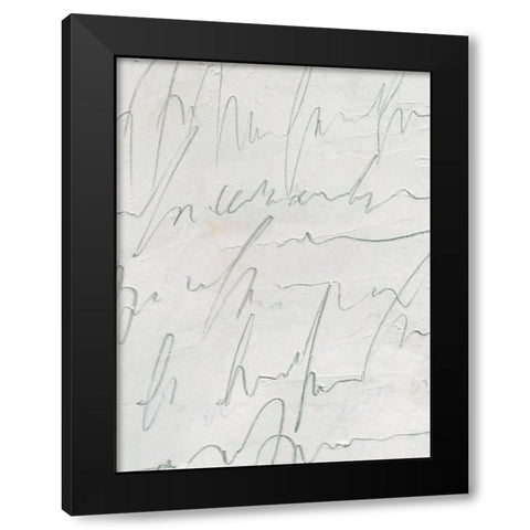 Scrabble I Black Modern Wood Framed Art Print with Double Matting by Caroline, Emma