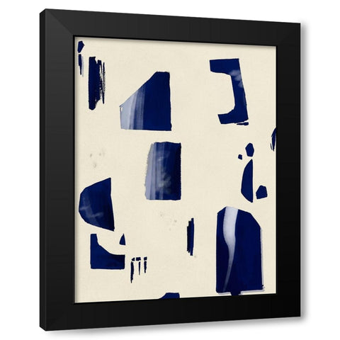 Fragment Abstraction I Black Modern Wood Framed Art Print with Double Matting by Wang, Melissa