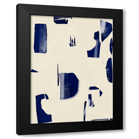 Fragment Abstraction II Black Modern Wood Framed Art Print with Double Matting by Wang, Melissa