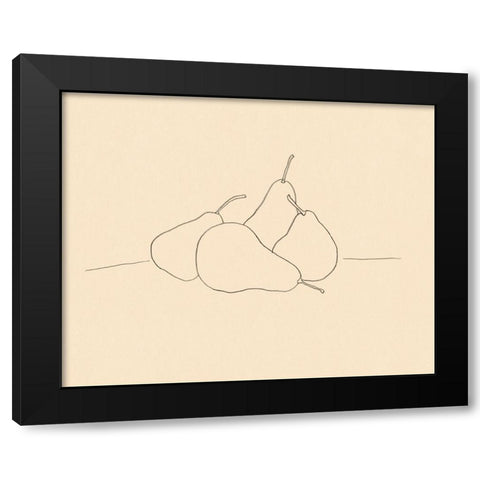 Fruit Line Drawing III Black Modern Wood Framed Art Print with Double Matting by Barnes, Victoria