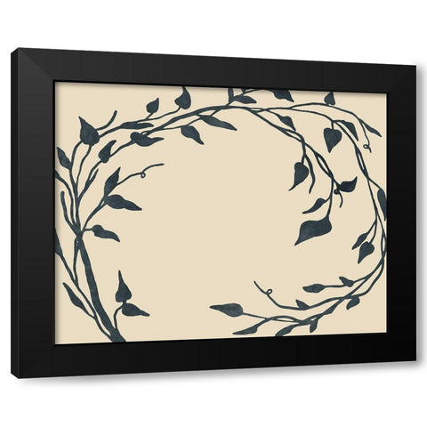 Tendril Swirl II Black Modern Wood Framed Art Print with Double Matting by Vess, June Erica