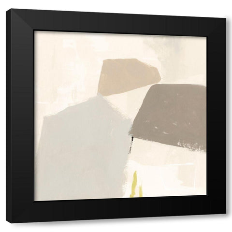 Balancing Stack I Black Modern Wood Framed Art Print with Double Matting by Barnes, Victoria