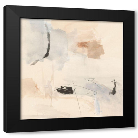 Oat and Slate I Black Modern Wood Framed Art Print with Double Matting by Barnes, Victoria