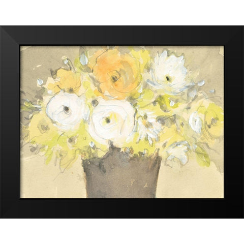 Table Bouquet I Black Modern Wood Framed Art Print by Dixon, Samuel