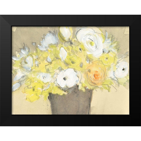 Table Bouquet II Black Modern Wood Framed Art Print by Dixon, Samuel