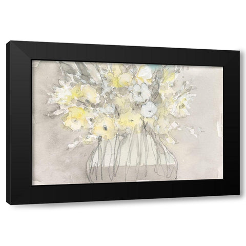 Vintage Blossoms II Black Modern Wood Framed Art Print with Double Matting by Dixon, Samuel