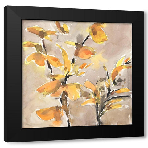 Ginkgo Leaf Moment I Black Modern Wood Framed Art Print by Dixon, Samuel