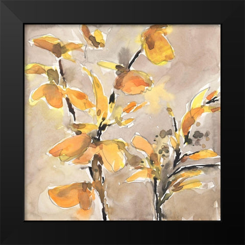 Ginkgo Leaf Moment I Black Modern Wood Framed Art Print by Dixon, Samuel