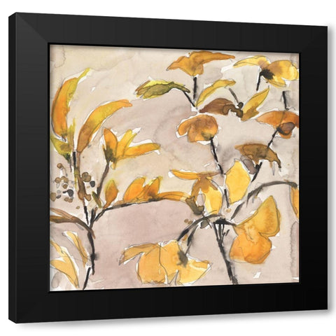 Ginkgo Leaf Moment II Black Modern Wood Framed Art Print by Dixon, Samuel