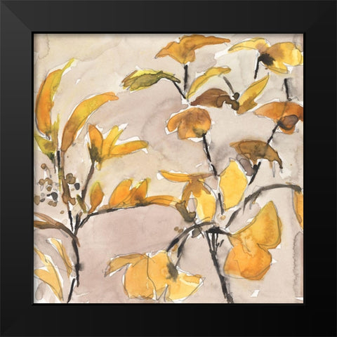 Ginkgo Leaf Moment II Black Modern Wood Framed Art Print by Dixon, Samuel